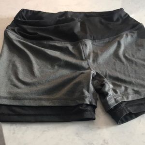 Reebok black and gray shorts